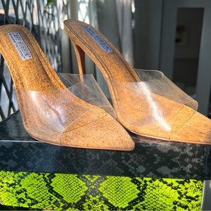 Clear Cork Heels
